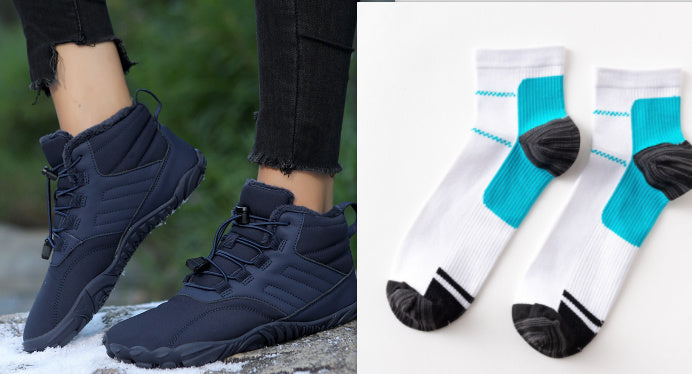 Unisex Winter Slip-On Outdoor Sports Boots – Warm Cotton, Wear-Resistant, Anti-Slip, Thickened Shoes for Men & Women