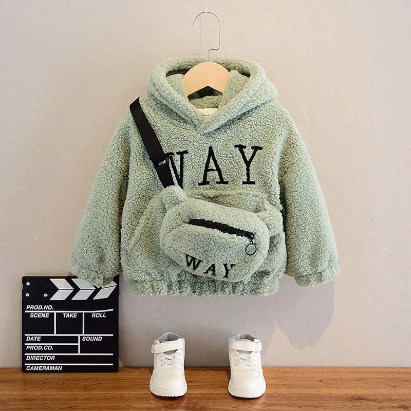 Hooded Jacket with Detachable Hat – Versatile Winter Coat, Warm Casual Outerwear for Kids