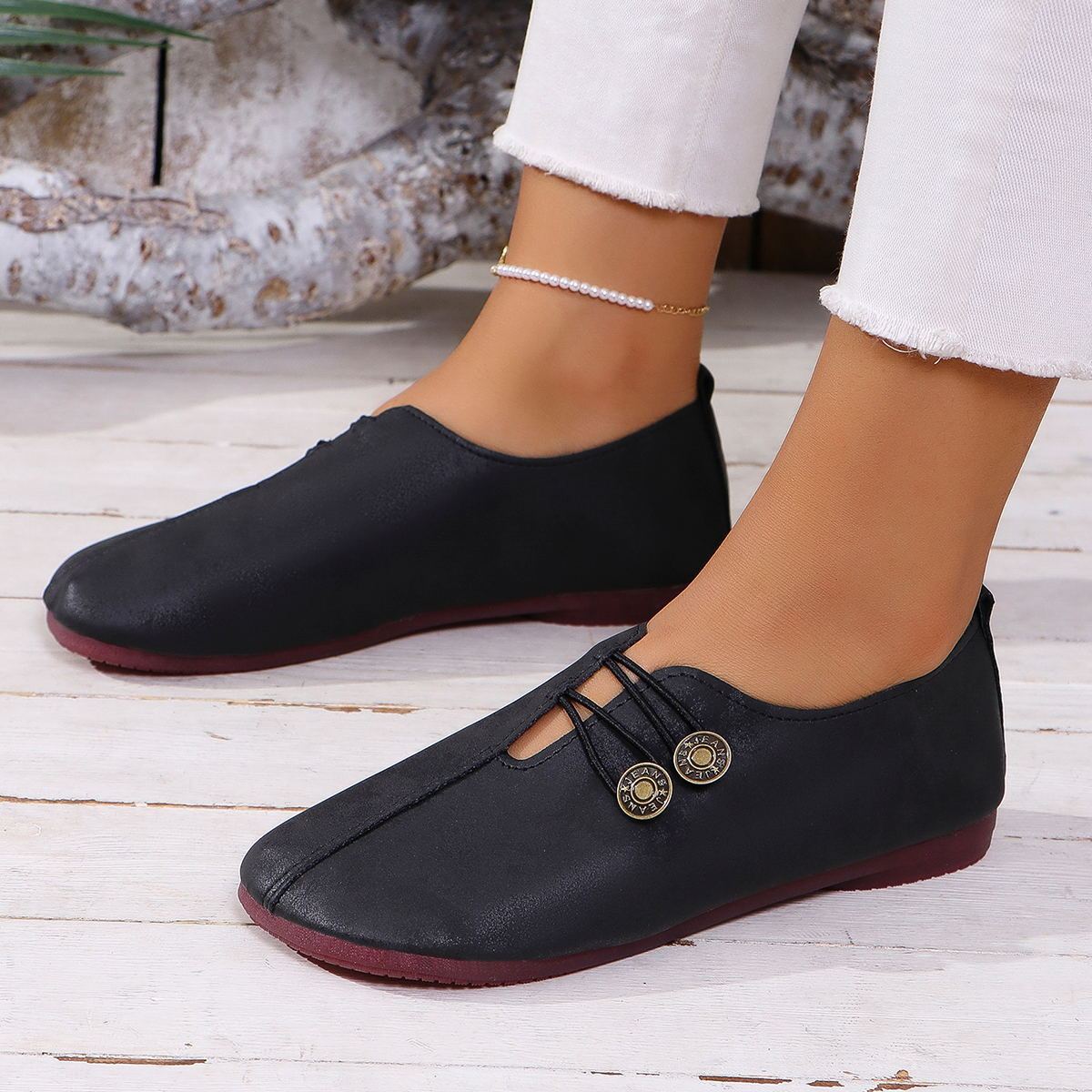 Women’s Square Toe Slip-On Sandals – Summer Fashion Soft Flat Comfort Shoes