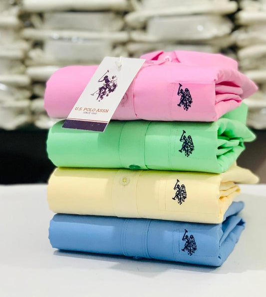 Men’s Cotton Shirt Combo Offer – 4 Premium Full Sleeve Shirts with Embroidered Logo