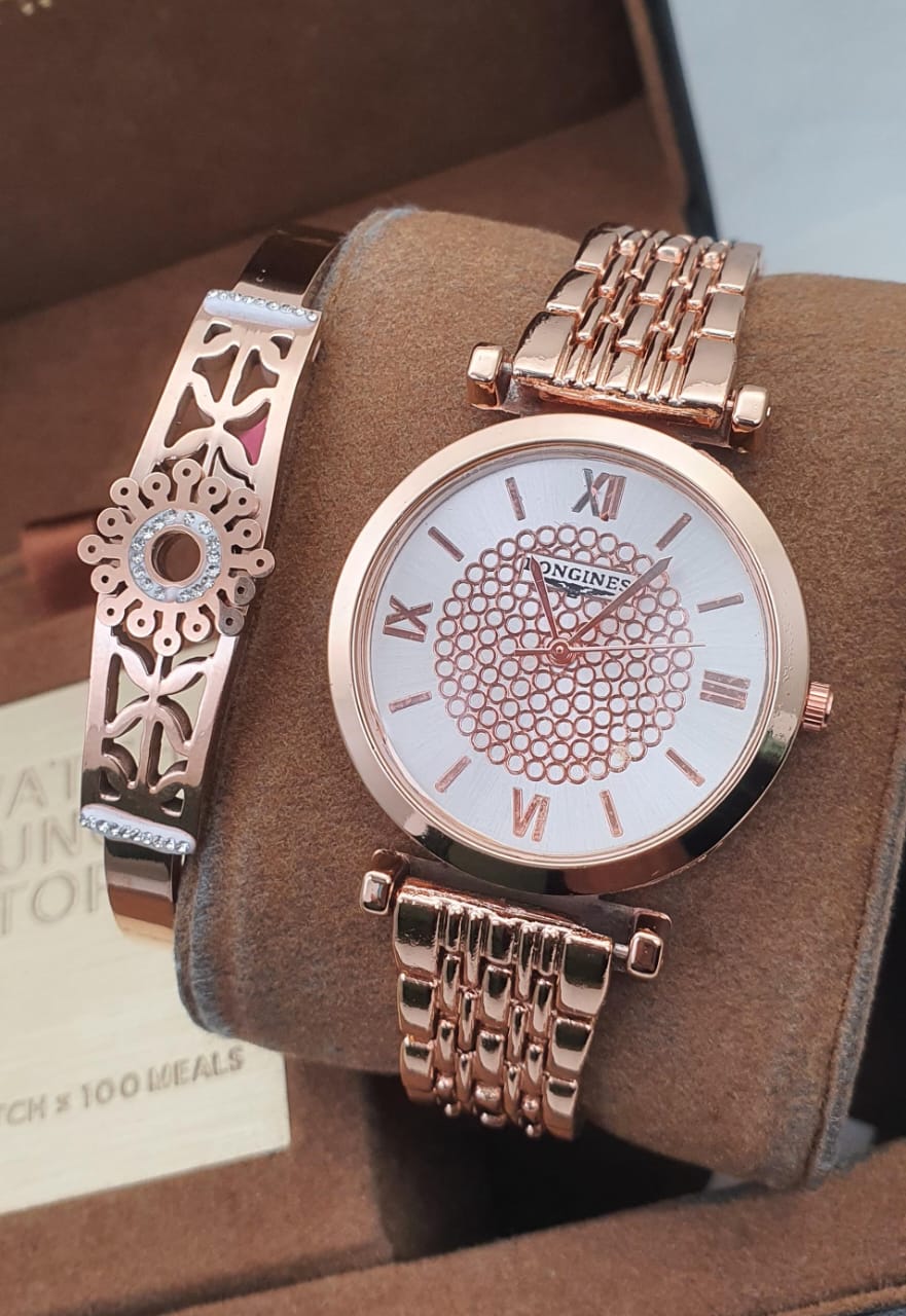 Premium 2PC Combo – Stylish Wrist Watch + Korean Openable Kada