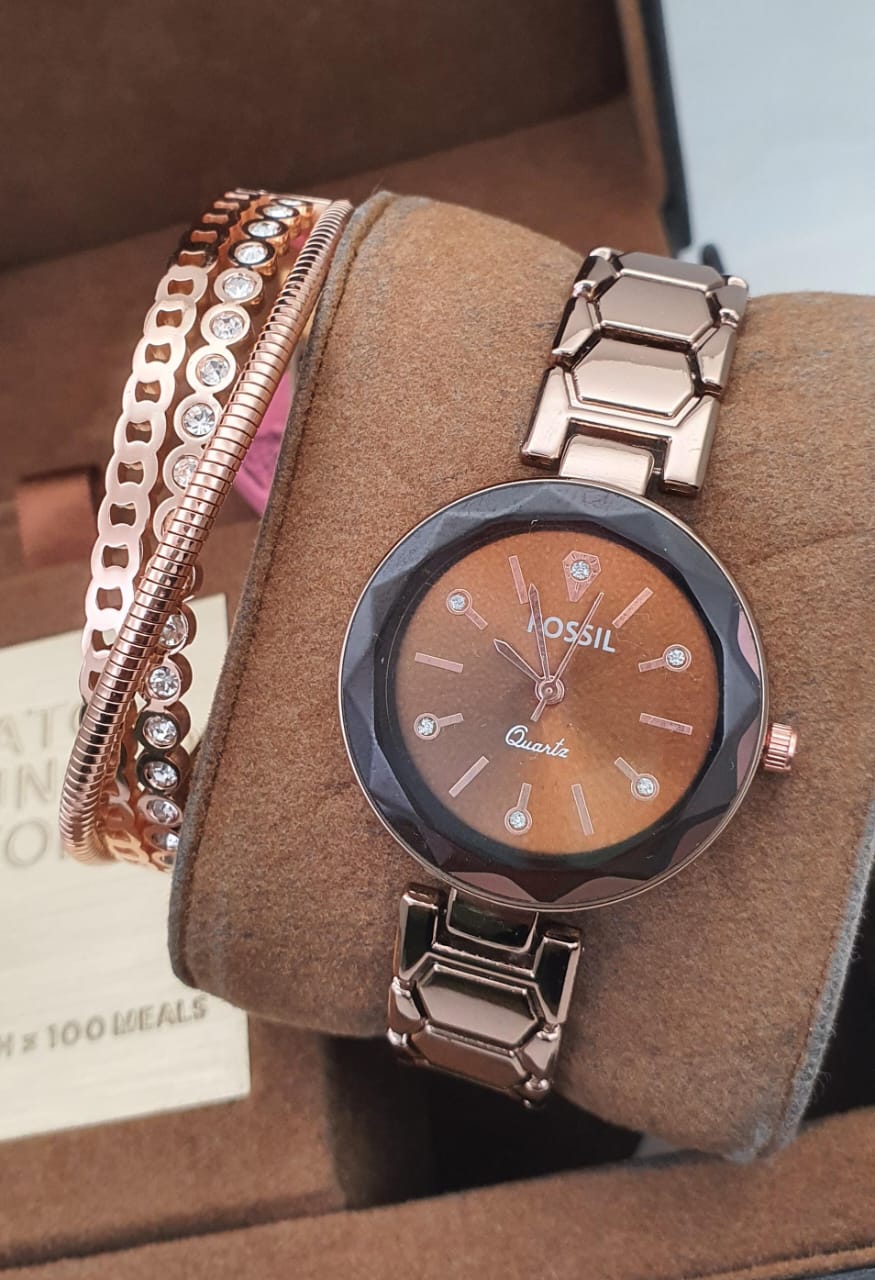 Premium 2PC Combo – Stylish Wrist Watch + Korean Openable Kada