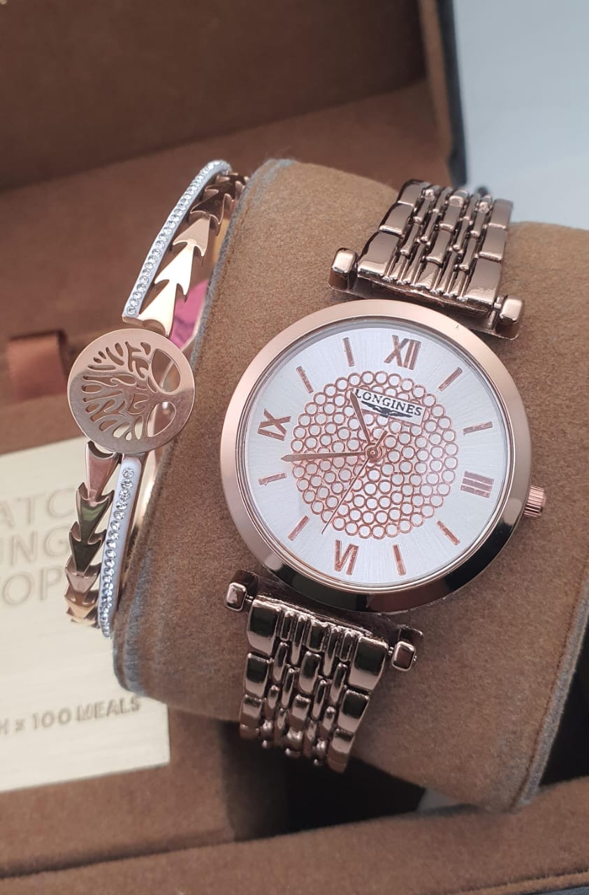 Premium 2PC Combo – Stylish Wrist Watch + Korean Openable Kada