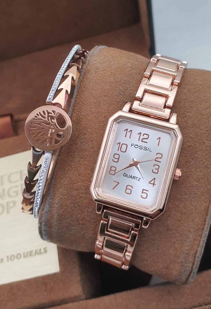 Premium 2PC Combo – Stylish Wrist Watch + Korean Openable Kada