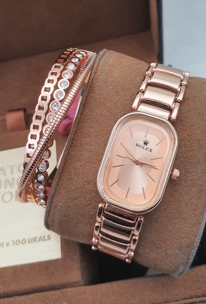 Premium 2PC Combo – Stylish Wrist Watch + Korean Openable Kada