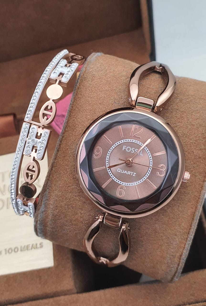 Premium 2PC Combo – Stylish Wrist Watch + Korean Openable Kada