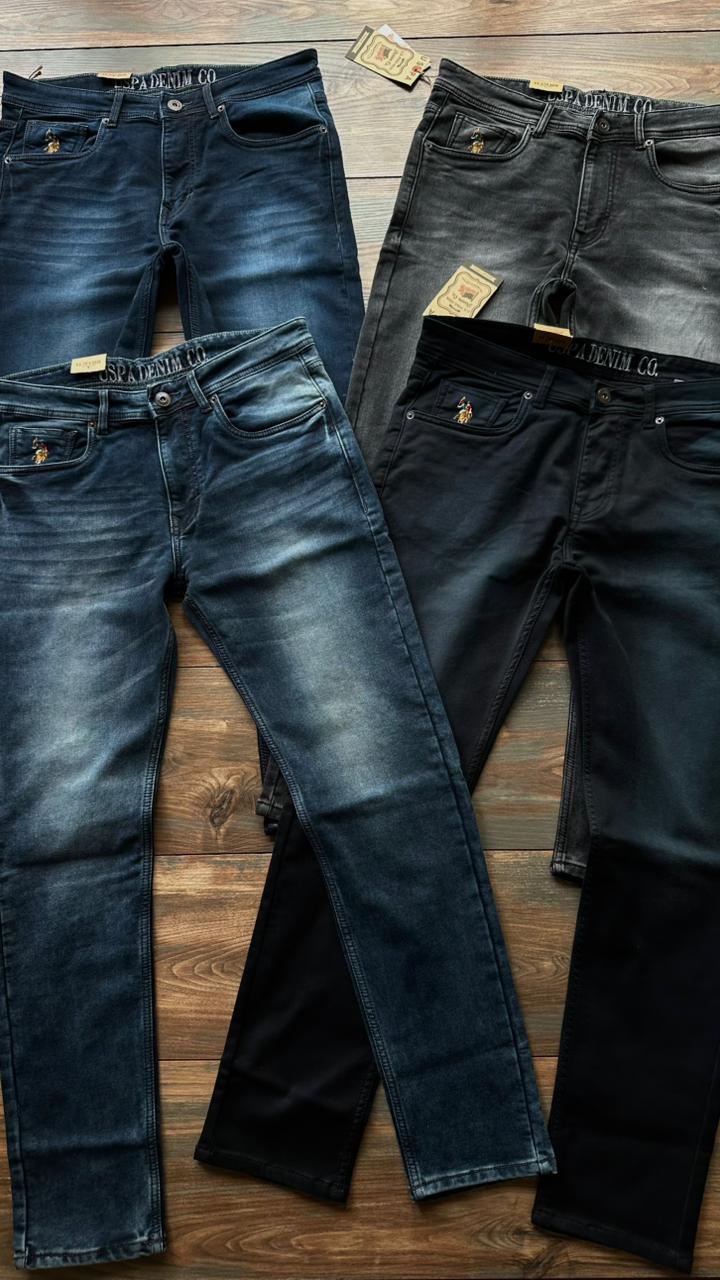 U.S. Polo® Premium Stretch Denim – 7 Color Collection | High GSM Comfort Fit Jeans