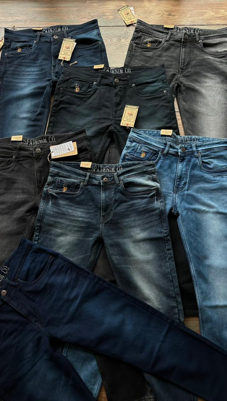 U.S. Polo® Premium Stretch Denim – 7 Color Collection | High GSM Comfort Fit Jeans