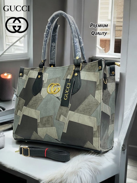 Gucci PU Leather Tote Bag for Women – Premium Quality Handbag with Adjustable Belt & Laptop Compartment | New Arrival