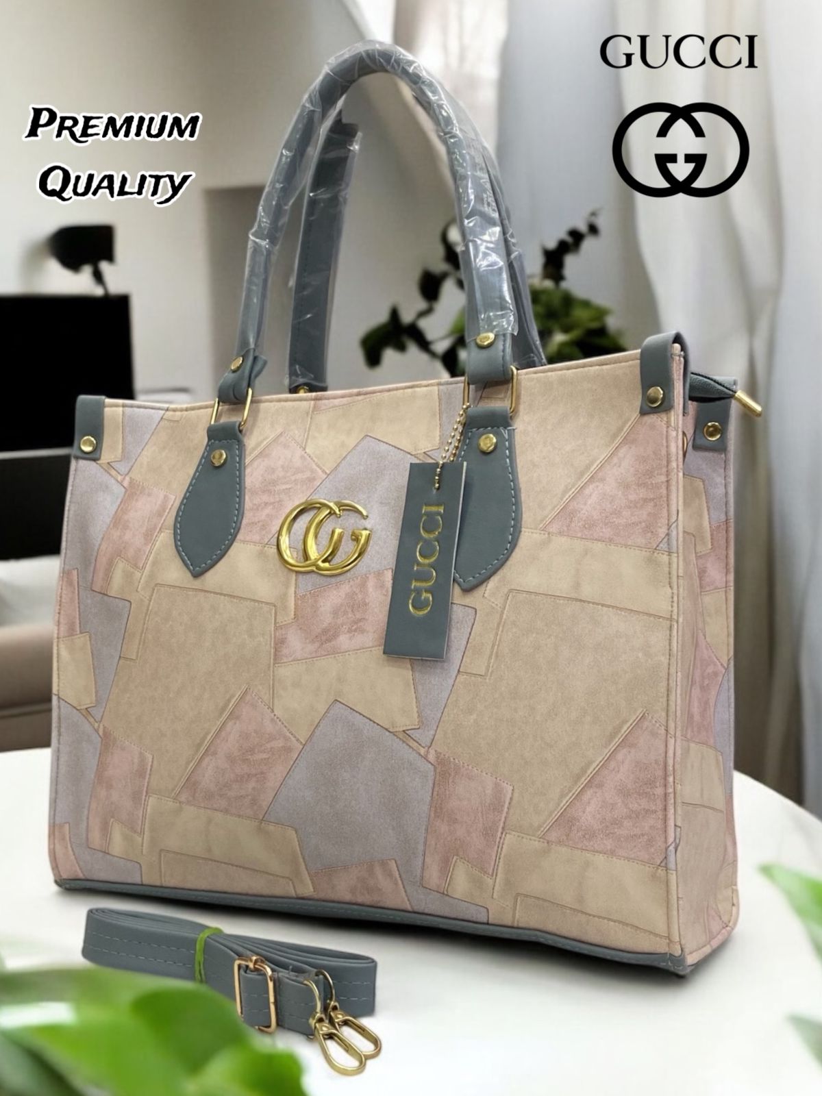 Gucci PU Leather Tote Bag for Women – Premium Quality Handbag with Adjustable Belt & Laptop Compartment | New Arrival