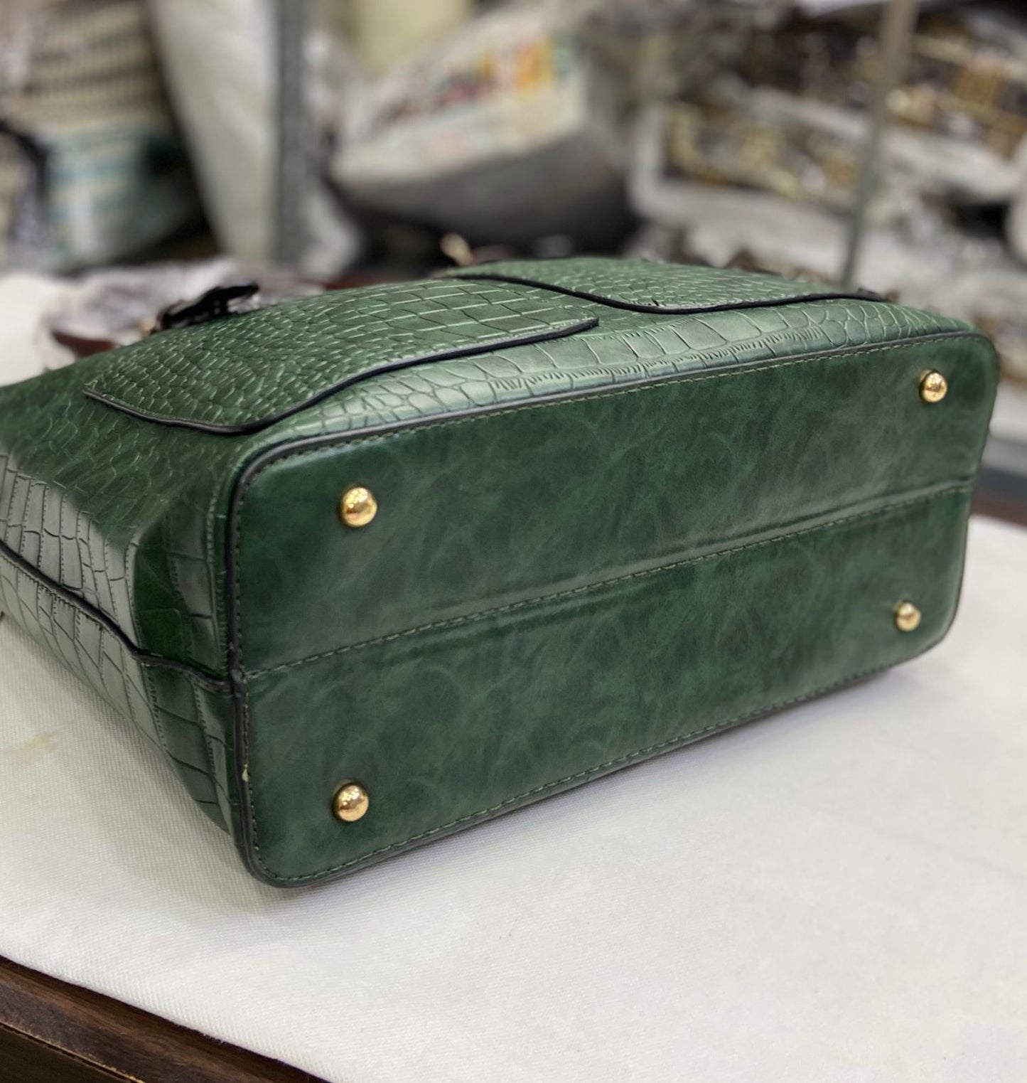 Imported 3 PCS Crocodile Texture Combo Set – Tote, Sling & Cash Pouch | Premium Quality Bags for Women