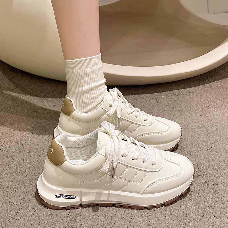 New Autumn Fashion Platform White Women’s Shoes – Trendy Casual Elevation Sneakers
